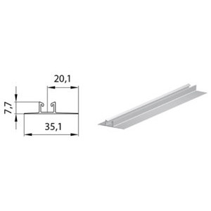 Wide Recessed Single Bottom Track - image #1