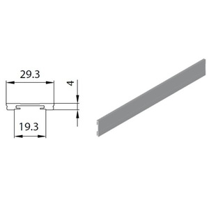 Aluminium bottom track cover - image #1