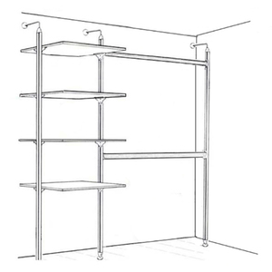 Aluminium Stanchion Kit 1 (with Shelves & Hanging) - image #1