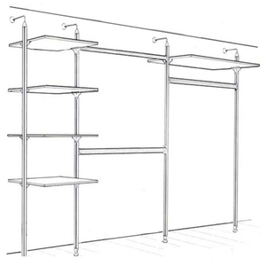 Aluminium Stanchion Kit 2 (with shelves and hanging) - image #1