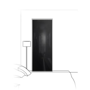 Classic Black Glass - Single Panel - Standard Sized Sliding - image #1