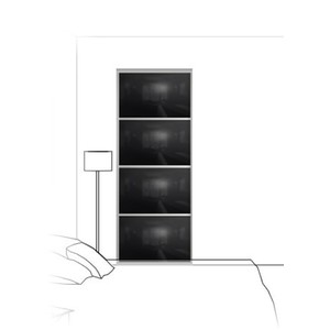 Classic Black Glass - Four Panel - Standard Sized Sliding - image #1