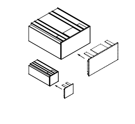 end cap for single aluminium top track sliding wardrobe doors