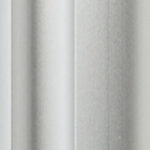 Natural silver aluminium sliding wardrobe door frame & track image