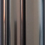 Polished Graphite aluminium sliding wardrobe door frame and track sample