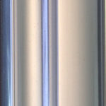 Polished Silver aluminium sliding wardrobe door frame and track sample